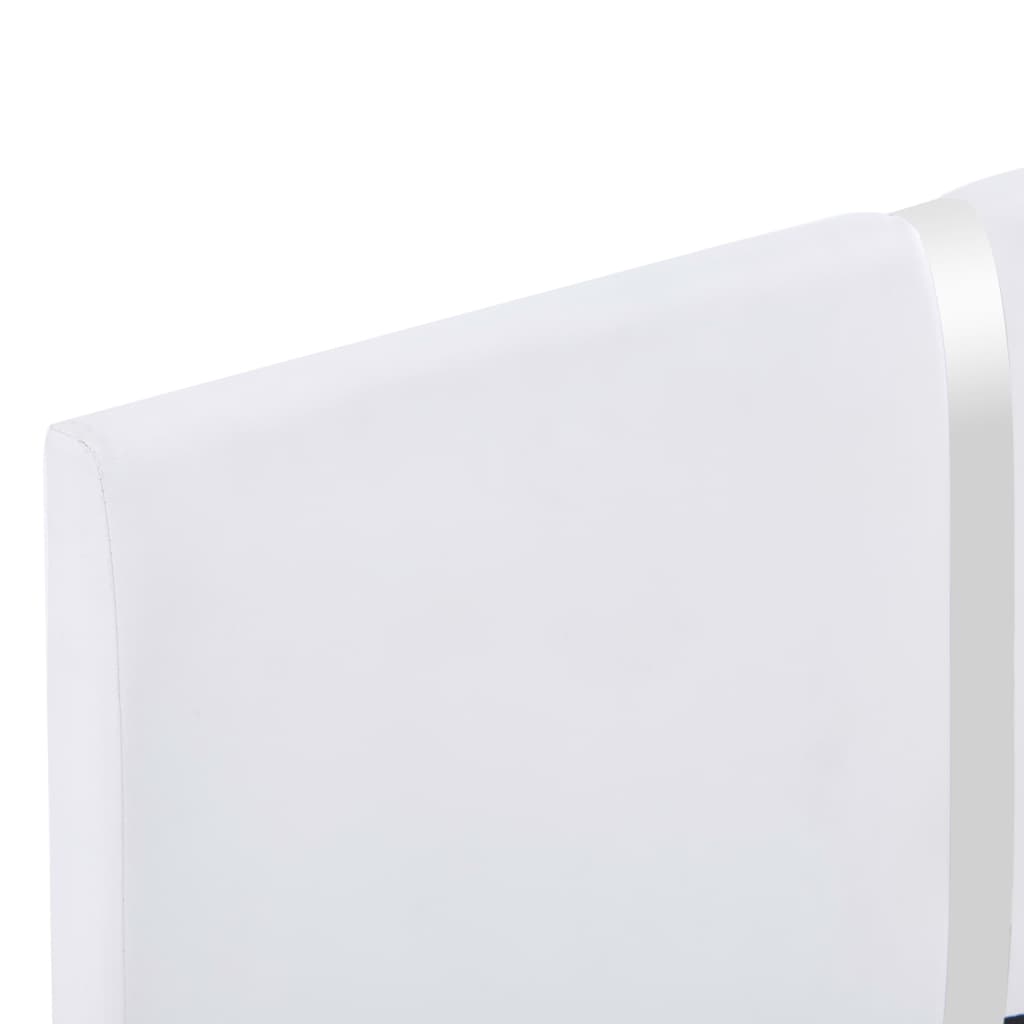 vidaXL Posteljni okvir belo umetno usnje 140x200 cm