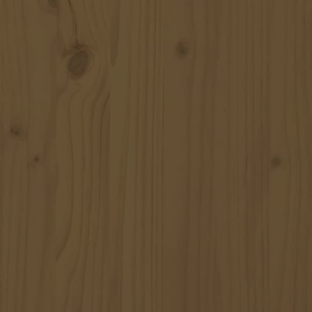 vidaXL Konzolna mizica medeno rjava 110x40x75 cm trdna borovina