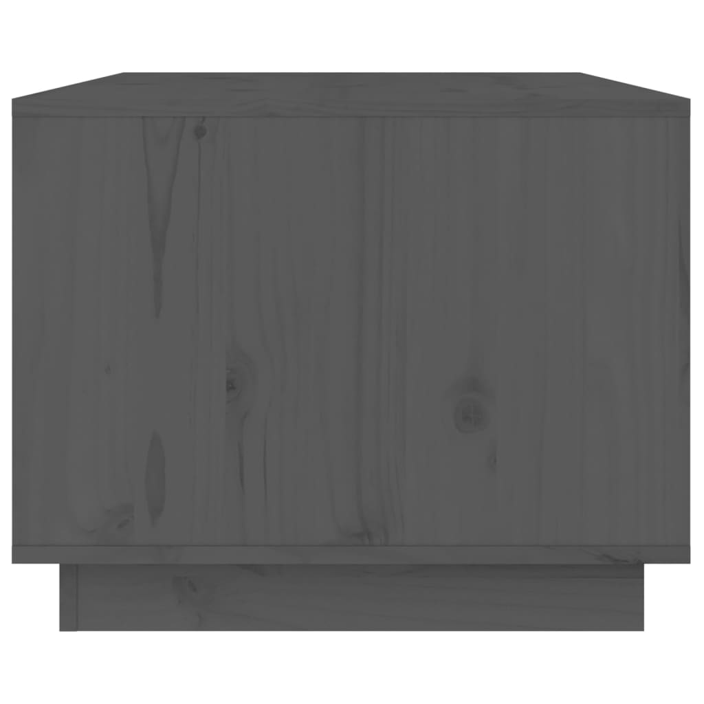 vidaXL Klubska mizica siva 80×50×40 cm trdna borovina
