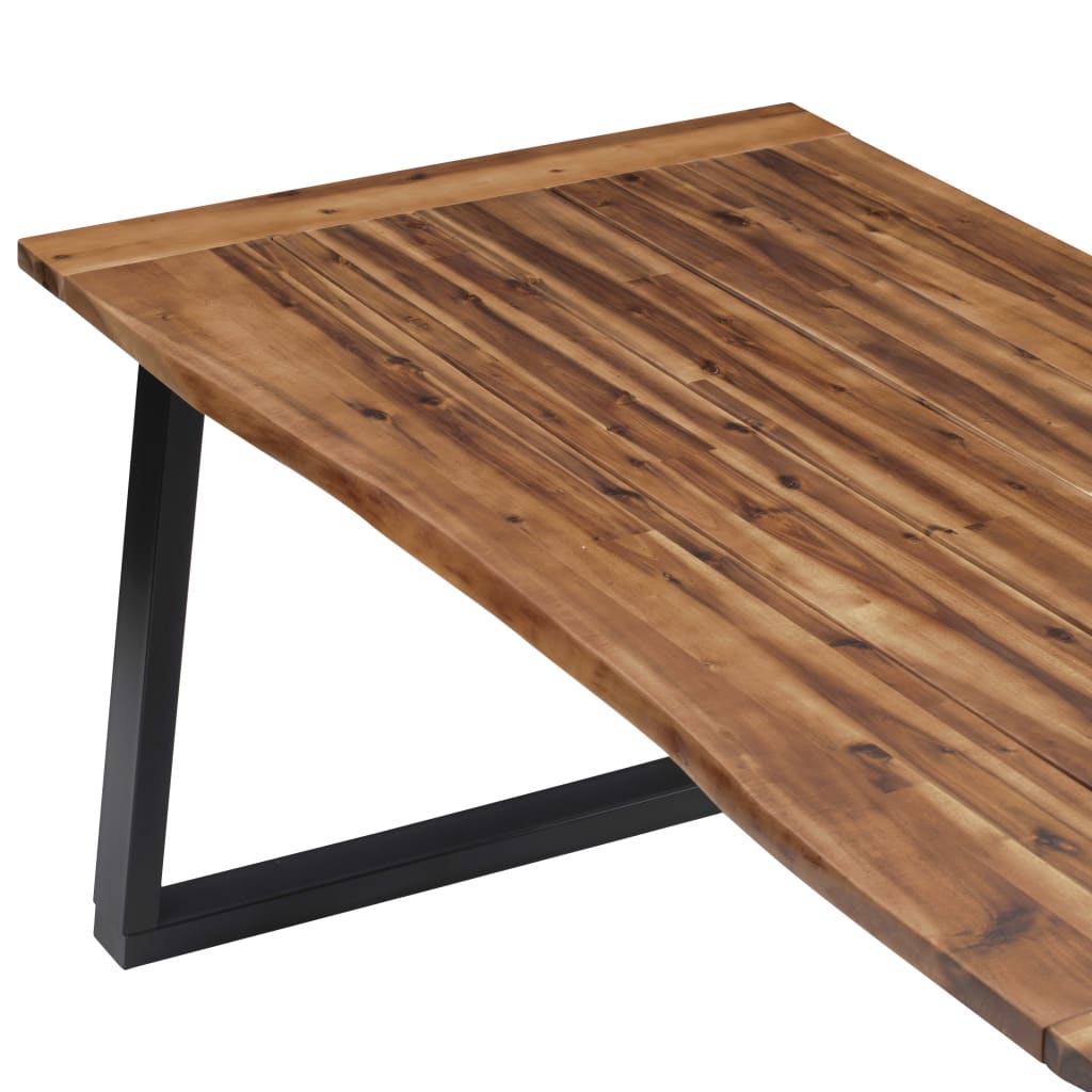 vidaXL Jedilna miza iz trdnega akacijevega lesa 180x90 cm