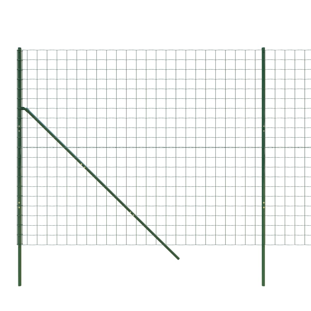vidaXL Ograja iz žične mreže zelena 1,8x25 m pocinkano jeklo