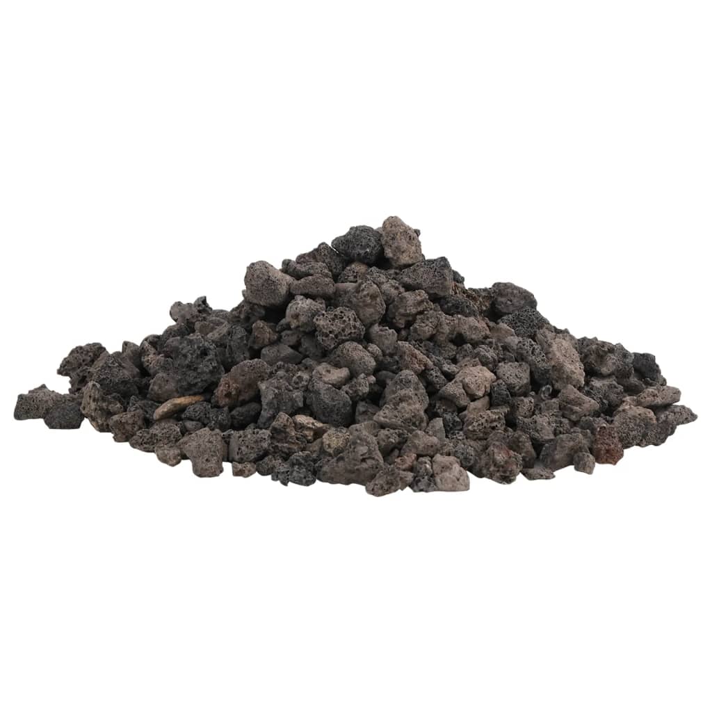vidaXL Vulkanski kamen 10 kg črn 1-2 cm