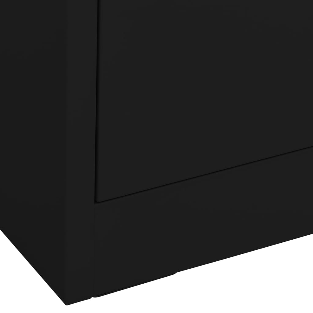 vidaXL Arhivska omarica črna 90x46x72,5 cm jeklo