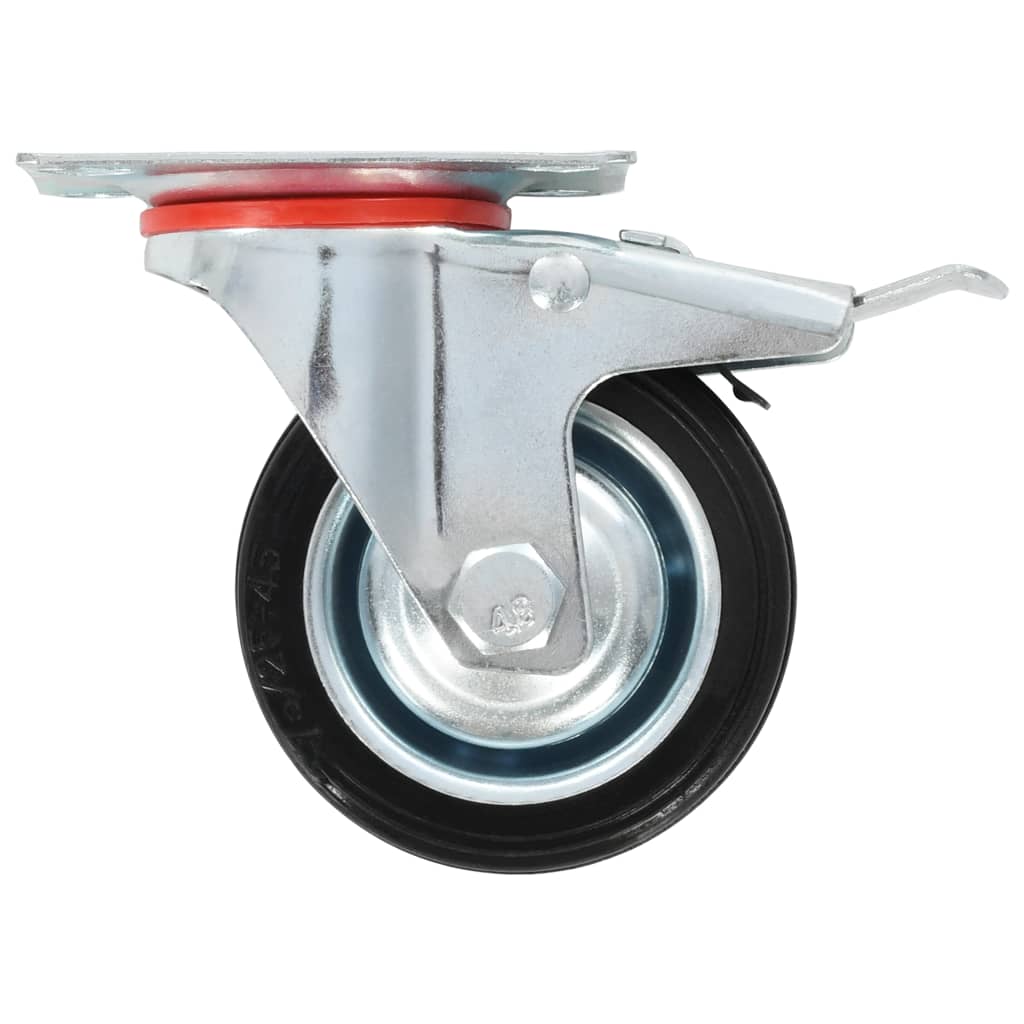 vidaXL Gibljiva kolesa z dvojnimi zavorami 4 kosi 75 mm