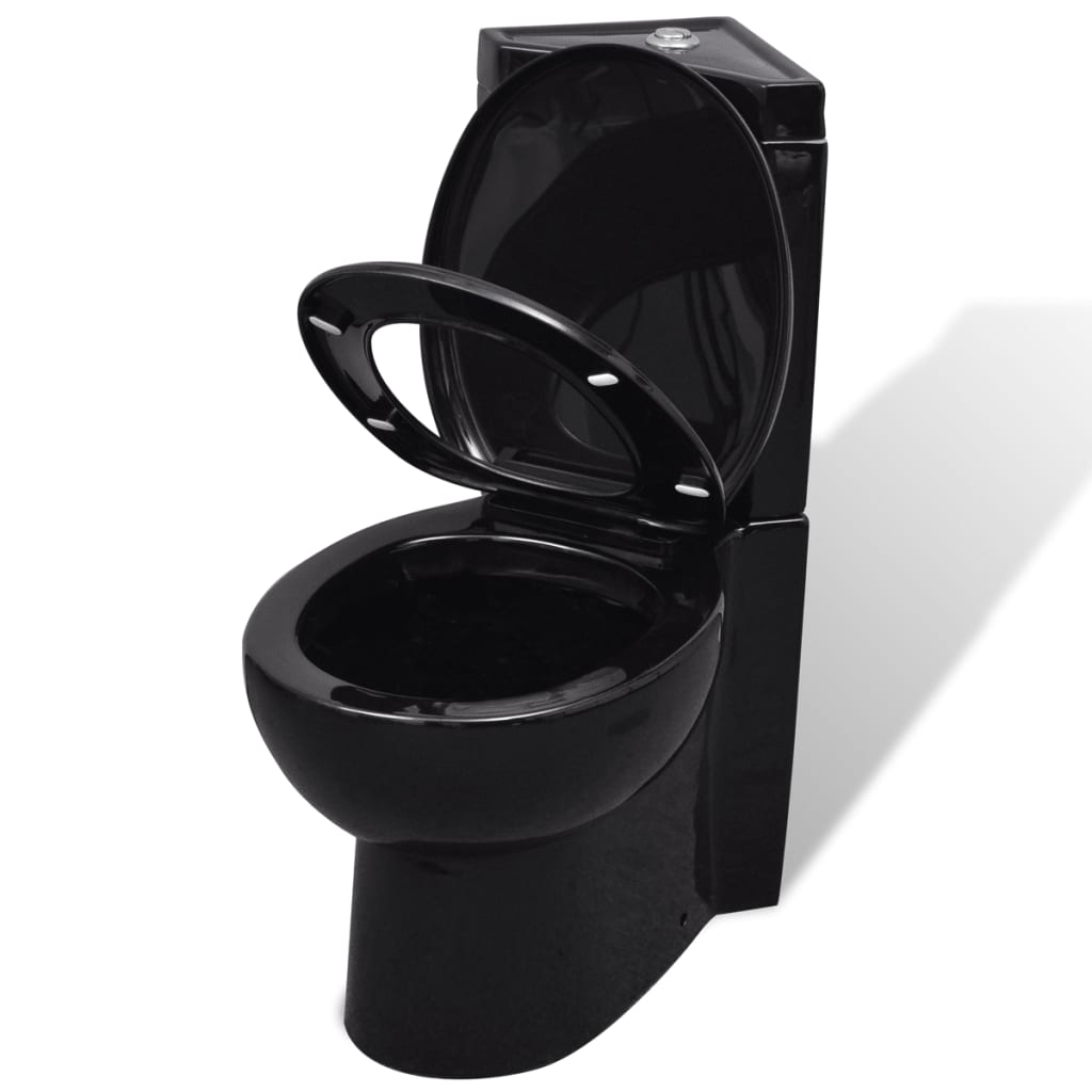 Keramična WC školjka kotna črna
