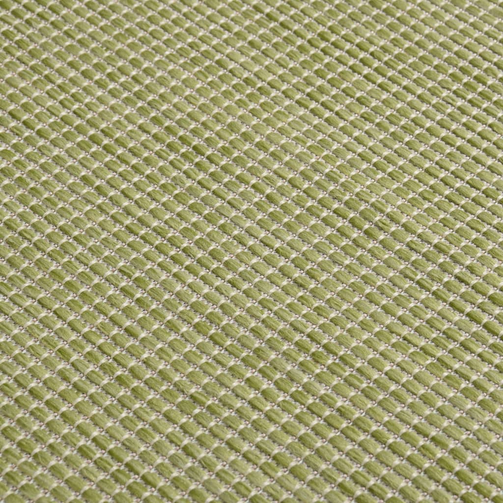vidaXL Zunanja preproga ploščato tkanje 160x230 cm zelena