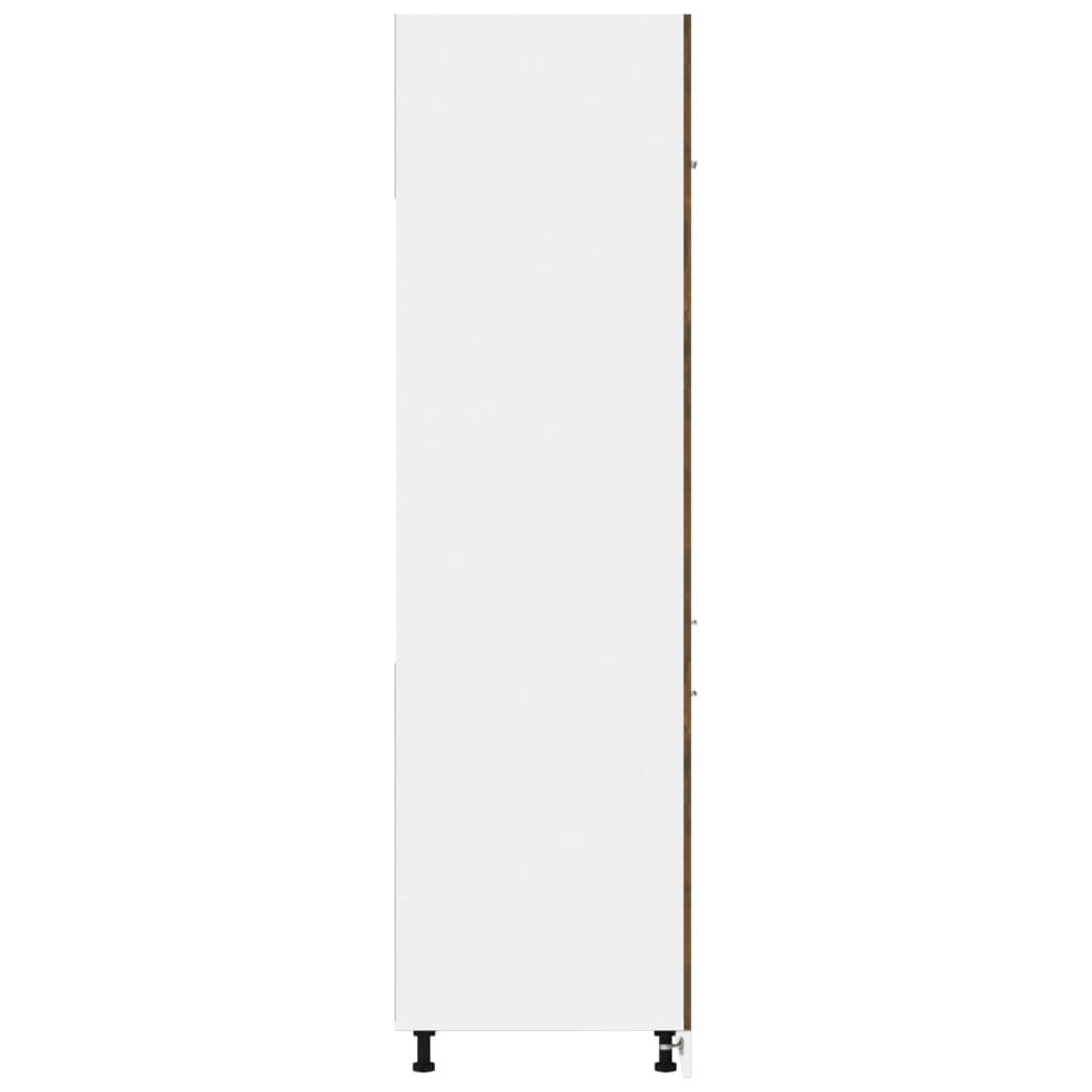 vidaXL Omara za hladilnik dimljeni hrast 60x57x207 cm konstruiran les