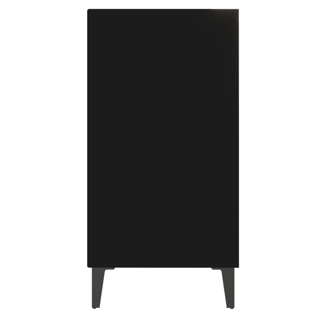 vidaXL Komoda črna 57x35x70 cm iverna plošča