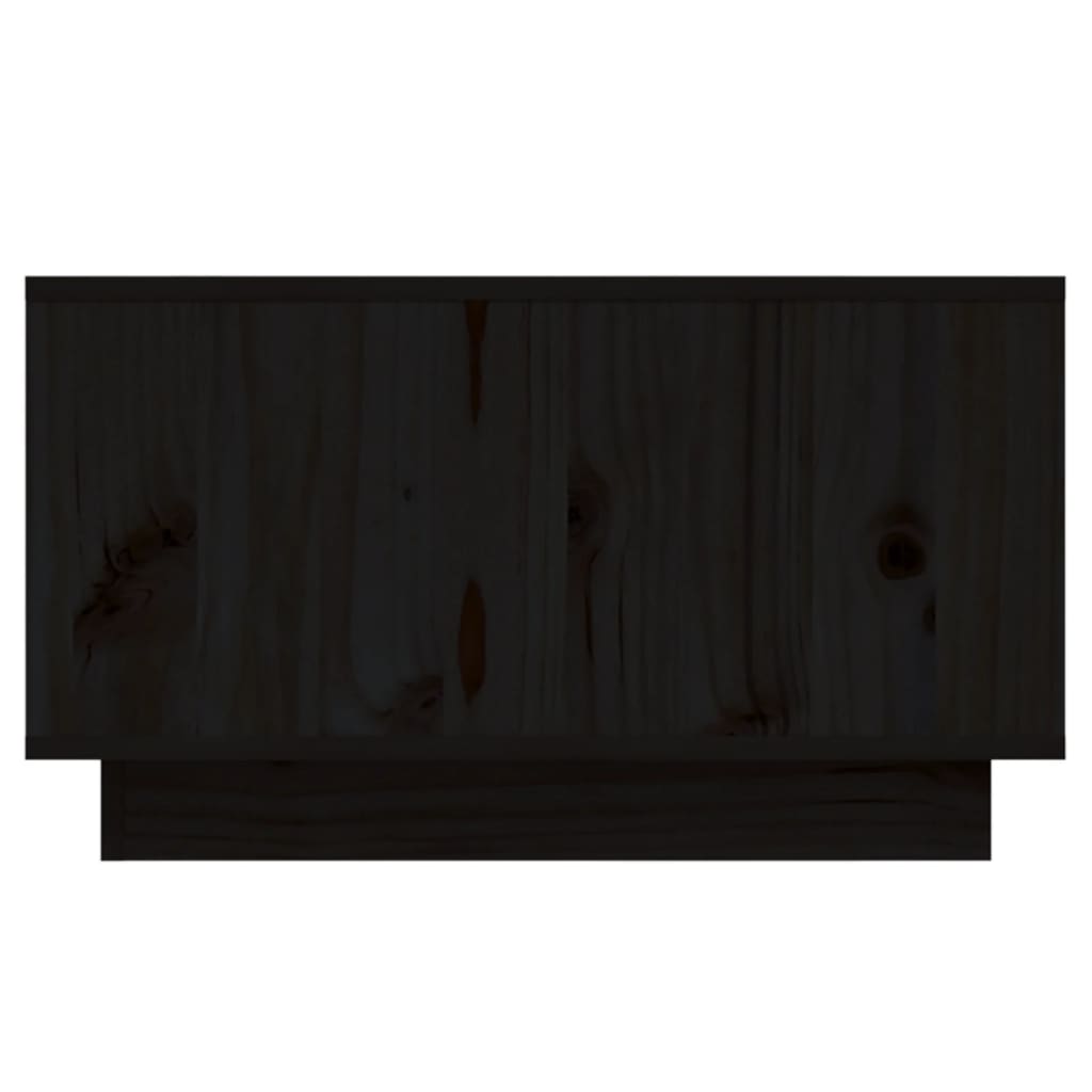 vidaXL Klubska mizica črna 55x56x32 cm trdna borovina