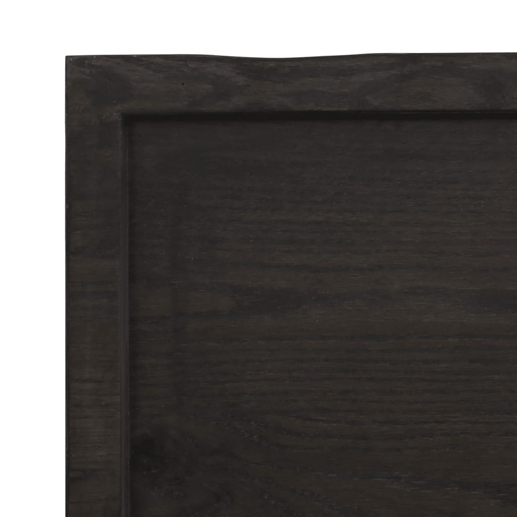 vidaXL Kopalniški pult temno rjav 200x60x(2-6) cm obdelan trden les