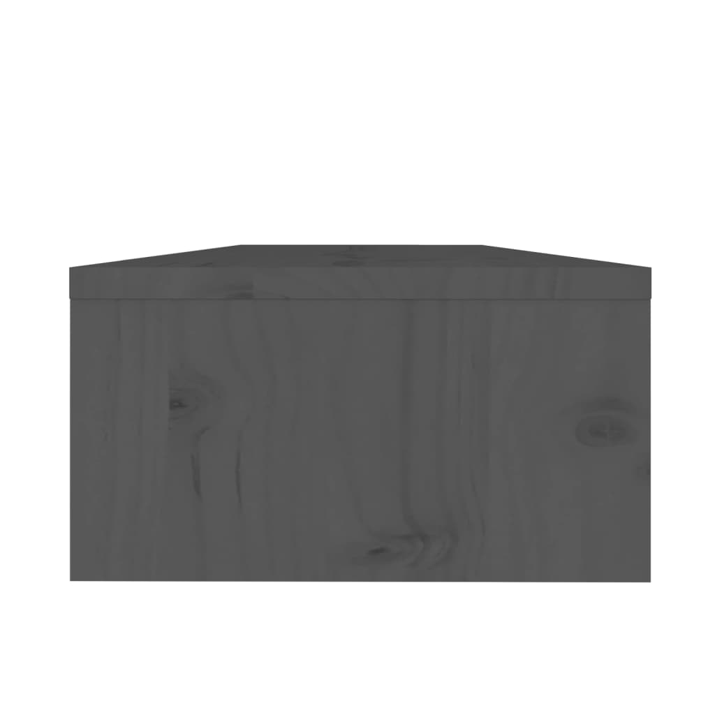 vidaXL Stojalo za zaslon sivo 50x24x13 cm trdna borovina