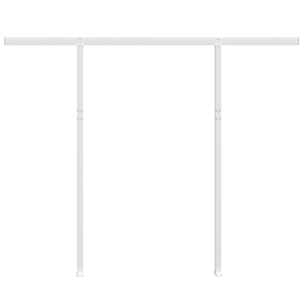 vidaXL Komplet stebričkov za tendo bele barve 300x245 cm železo
