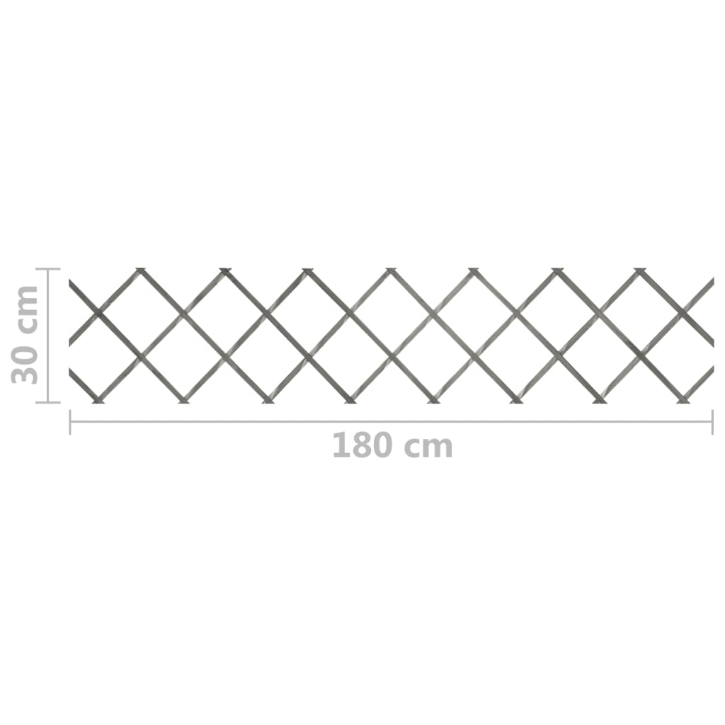 vidaXL Mrežaste ograje 5 kosov siv trden les jelke 180x30 cm