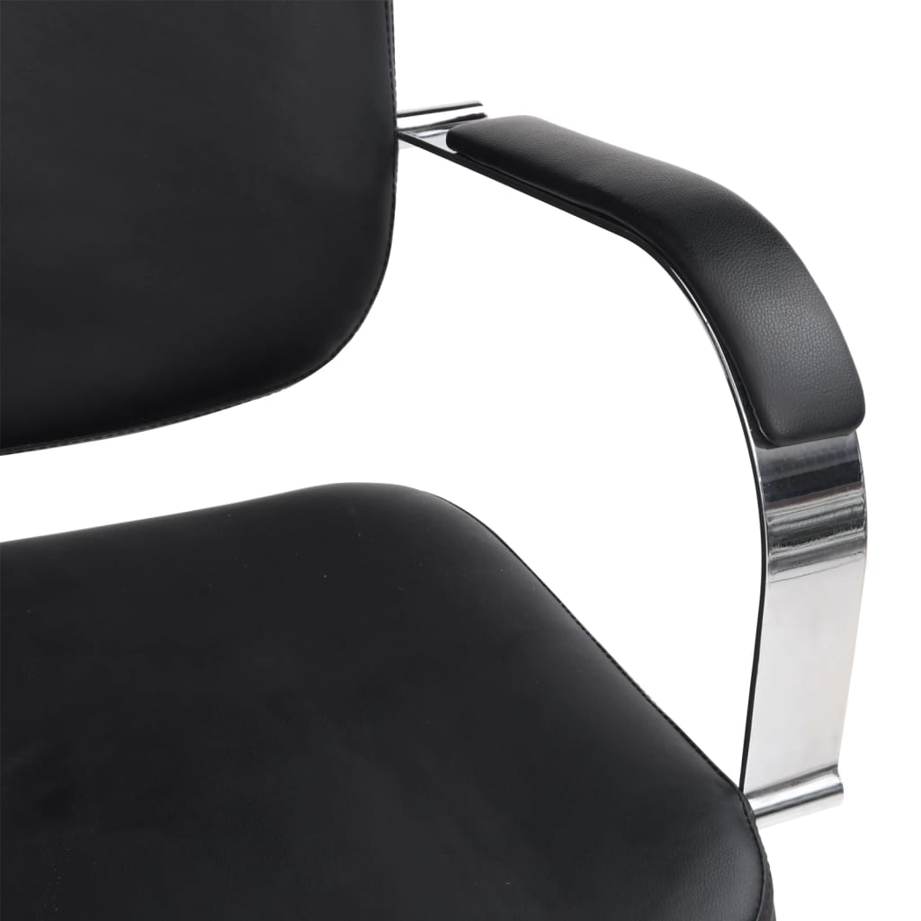 vidaXL Salonski stol črno umetno usnje