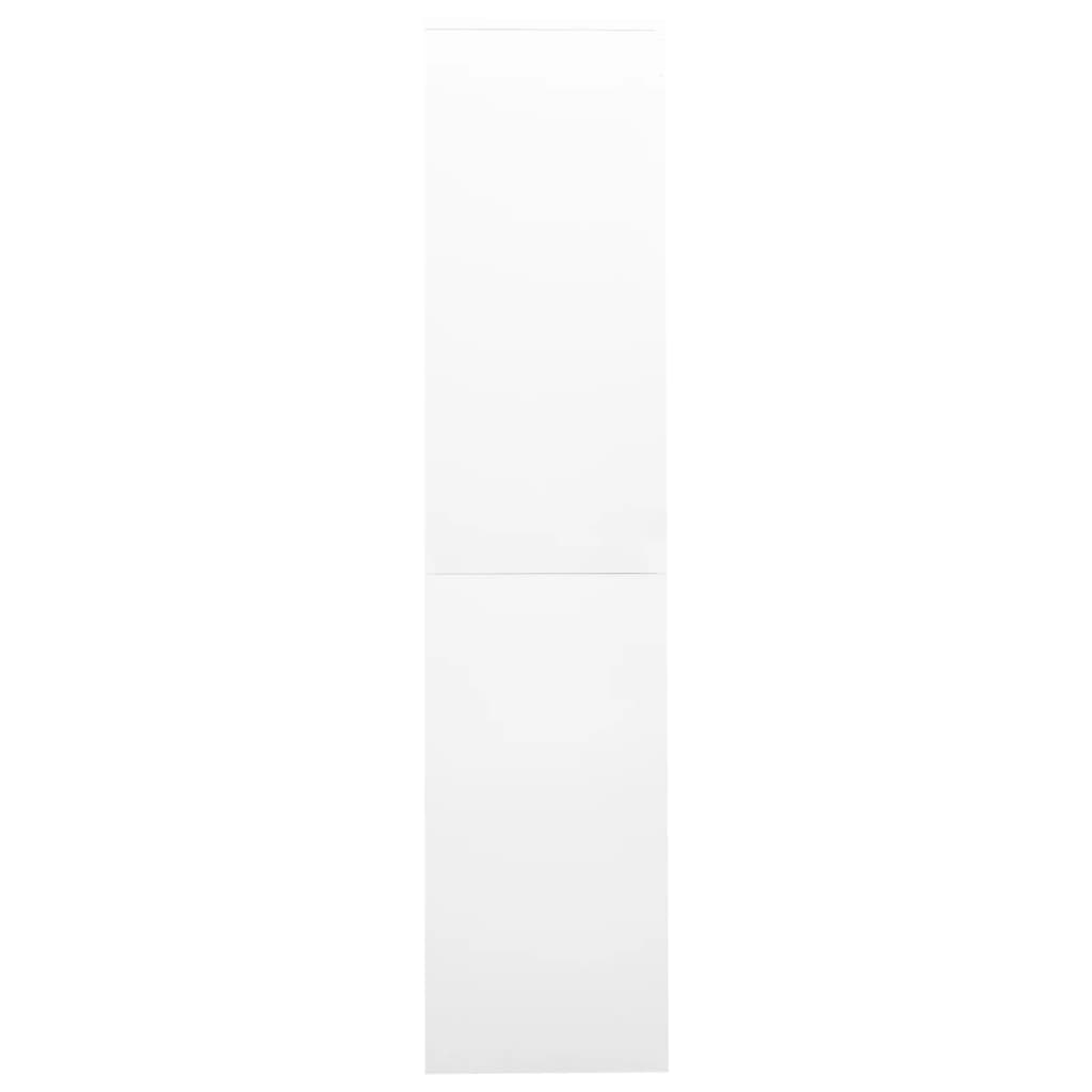 vidaXL Pisarniška omara z drsnimi vrati bela 90x40x180 cm jeklo
