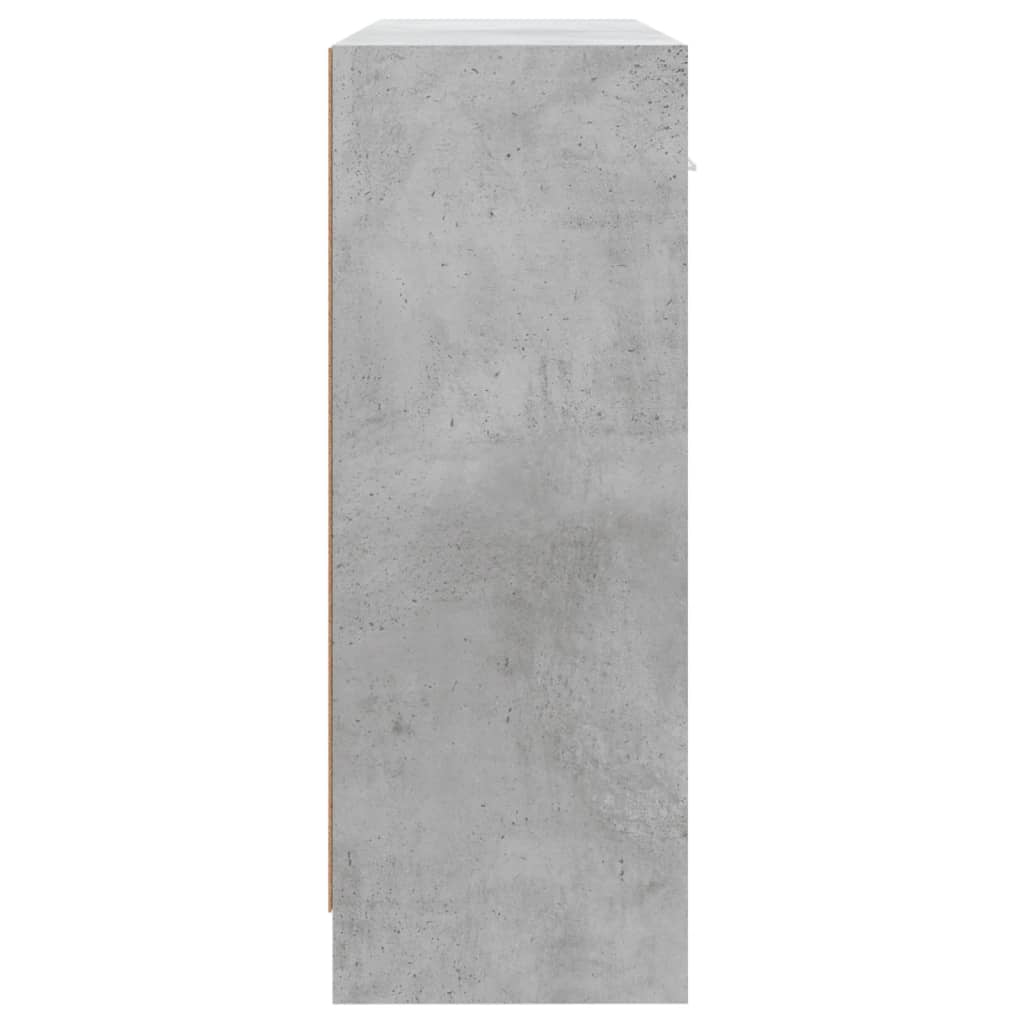 vidaXL Komoda betonsko siva 91x28x75 cm inženirski les