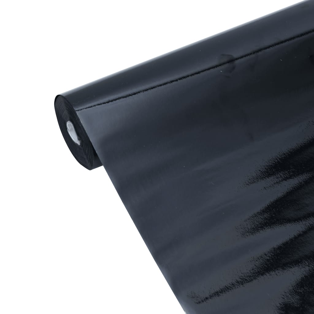 vidaXL Folija za okna statična matirana črna 45x2000 cm PVC