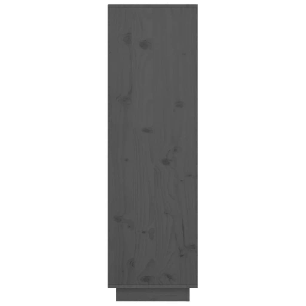 vidaXL Visoka omara siva 38x35x117 cm trdna borovina