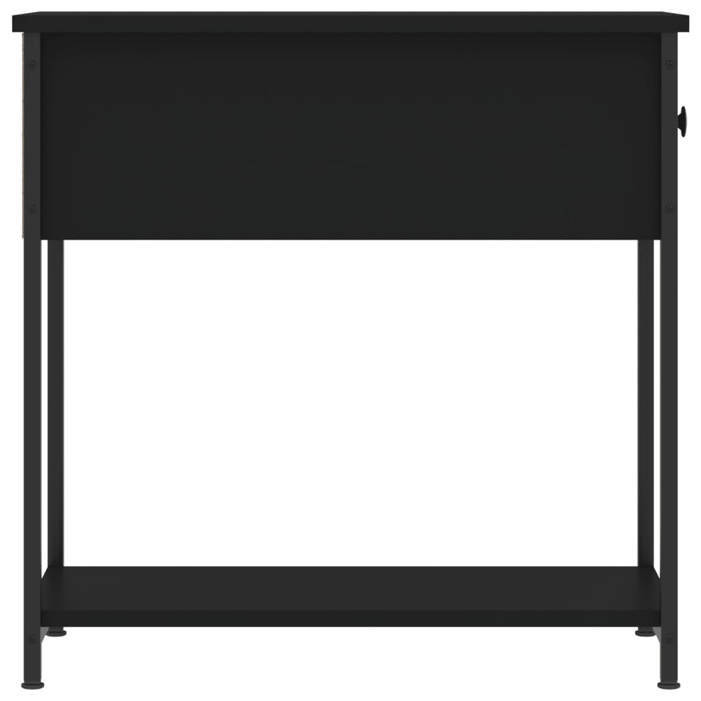 vidaXL Nočna omarica črna 30x60x60 cm inženirski les