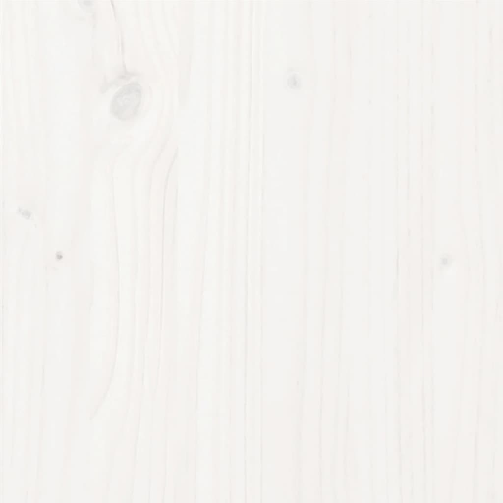 vidaXL Posteljni okvir bel iz trdne borovine 140x190 cm