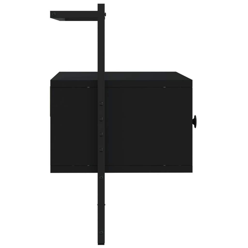vidaXL TV omarica stenska črna 60,5x30x51 cm inženirski les