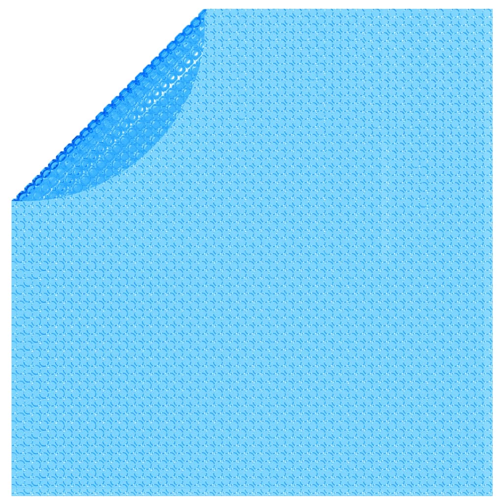 vidaXL Plavajoča okrogla PE solarna folija za bazen 455 cm modre barve