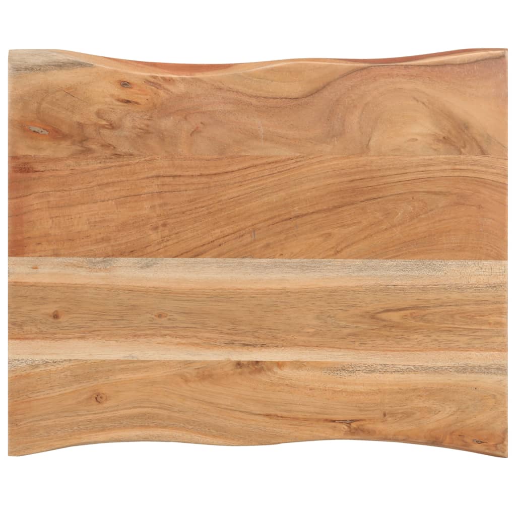 vidaXL Stranska mizica naravna 45x35x48 cm akacijev les in železo