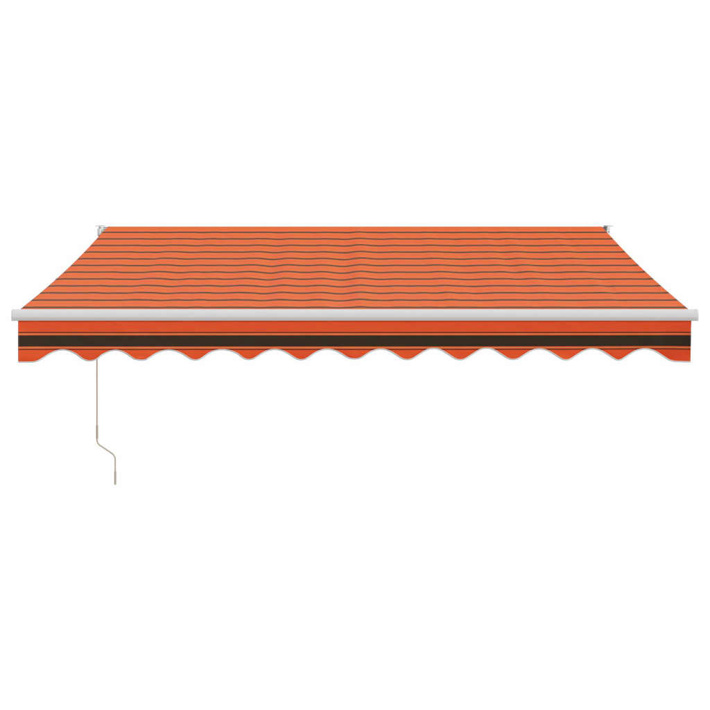 vidaXL Avtomatsko zložljiva tenda oranžna in rjava 3x2,5 m