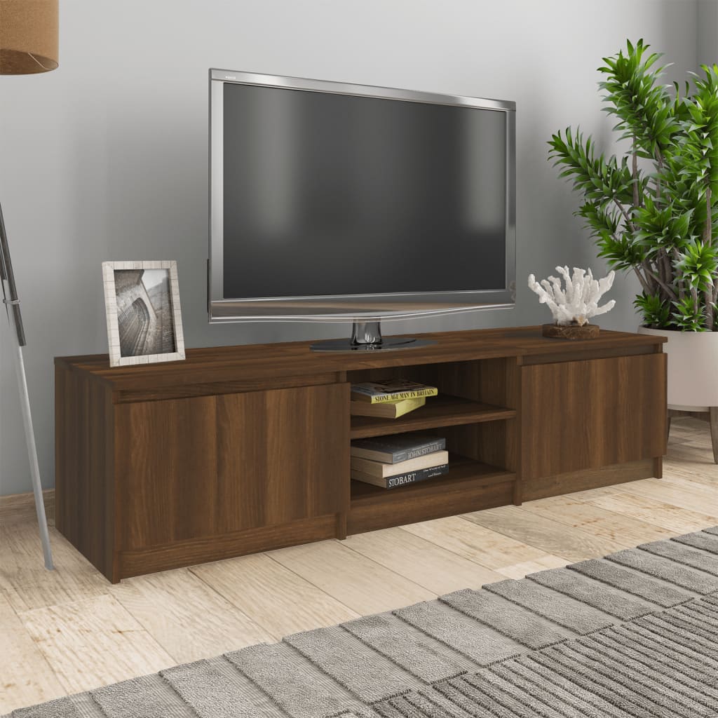 vidaXL TV omarica rjavi hrast 140x40x35,5 cm konstruiran les