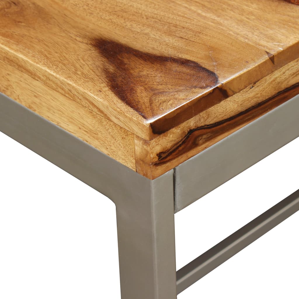 vidaXL Jedilna miza trden palisander in jeklo 180 cm