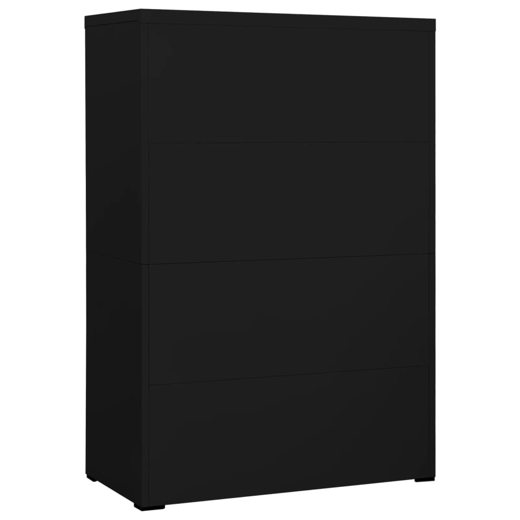 vidaXL Arhivska omarica črna 90x46x134 cm jeklo