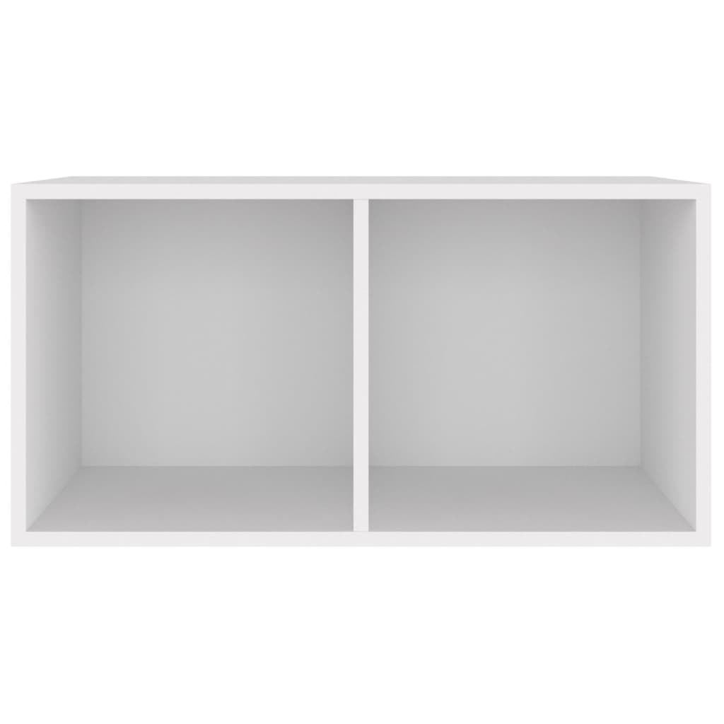 vidaXL Škatla za shranjevanje plošč bela 71x34x36 cm konstruiran les