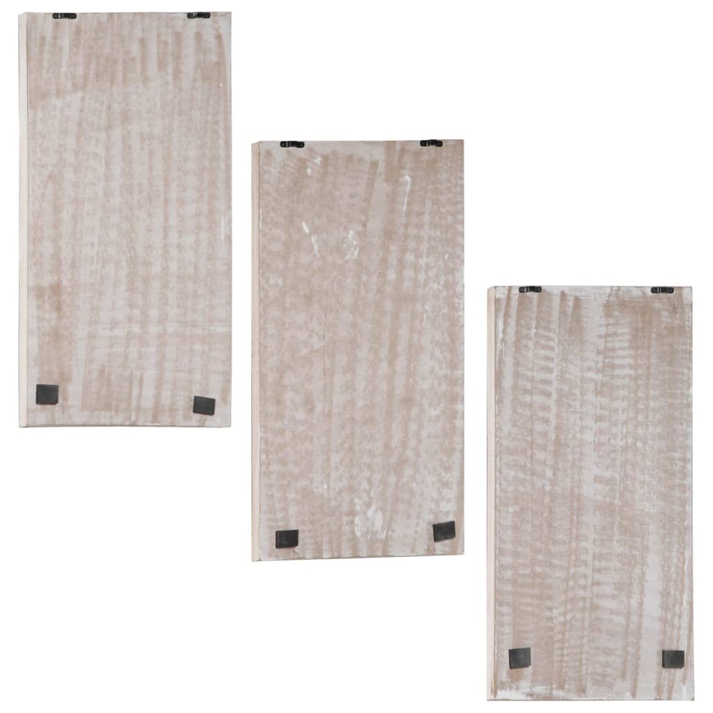 vidaXL Ročno izrezljani stenski paneli 3 kosi MDF 40x60x1,5 cm