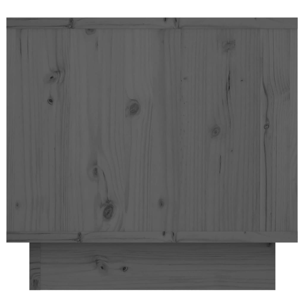 vidaXL Nočna omarica siva 35x34x32 cm trdna borovina
