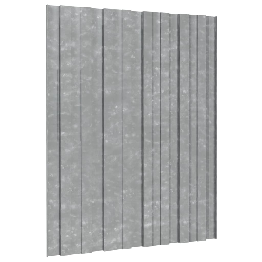 vidaXL Strešni paneli 36 kosov pocinkano jeklo srebrni 60x45 cm