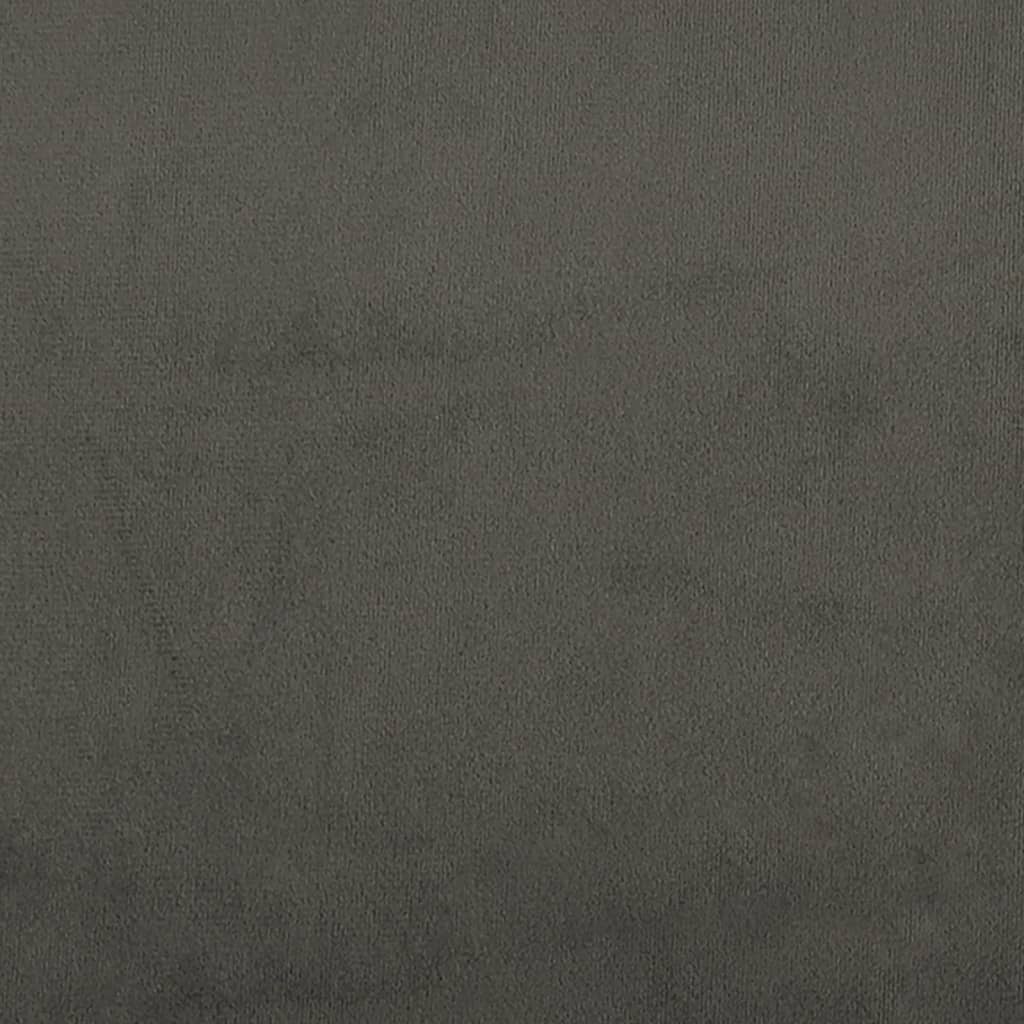 vidaXL Posteljni okvir temno siv 140x200 cm žamet