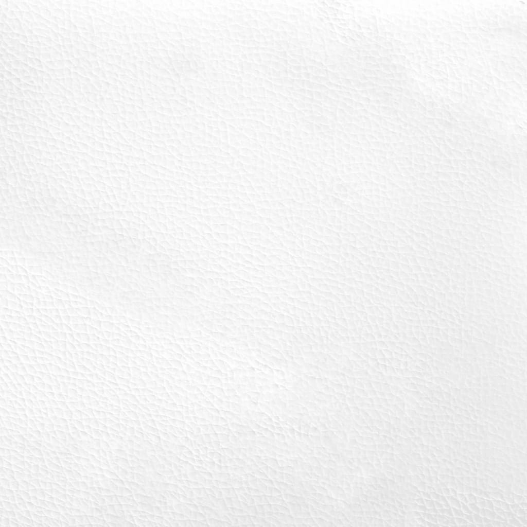vidaXL Posteljni okvir z vzglavjem bel in črn 80x200 cm umetno usnje
