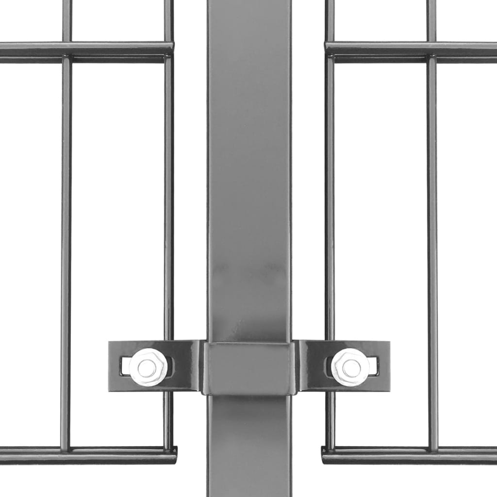 vidaXL Ograjni paneli s stebrički premazano železo 6x1,6 m antracit