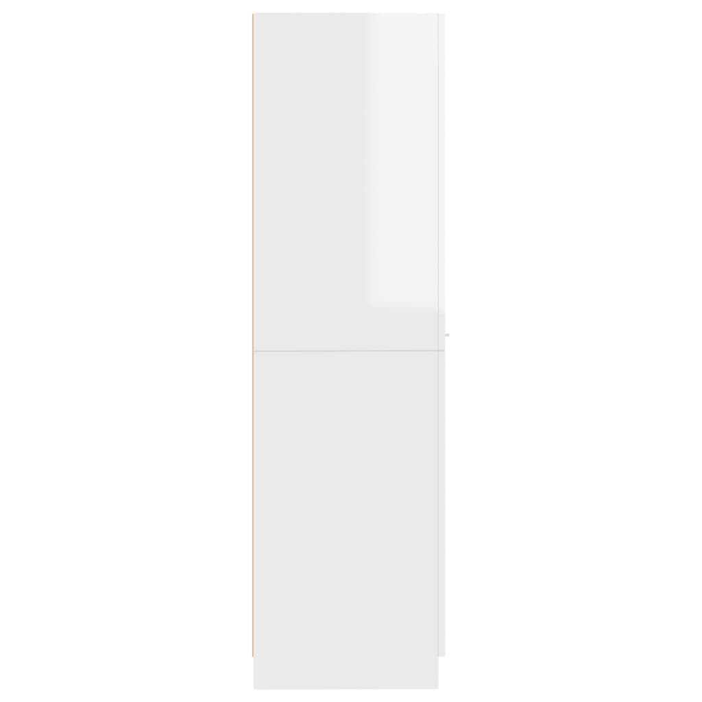 vidaXL Lekarniška omara visok sijaj bela 30x42,5x150 cm iverna plošča