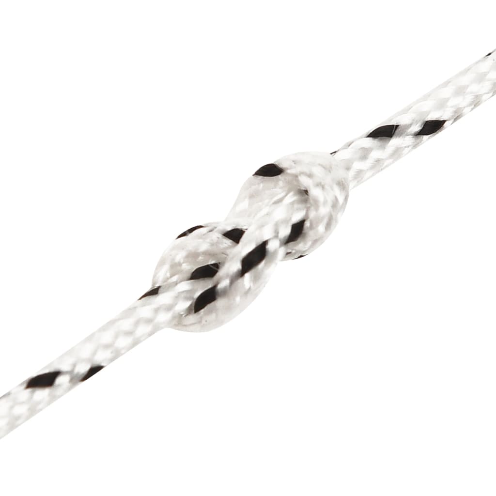 vidaXL Pletena vrv za čoln bela 2 mm x 25 m poliester
