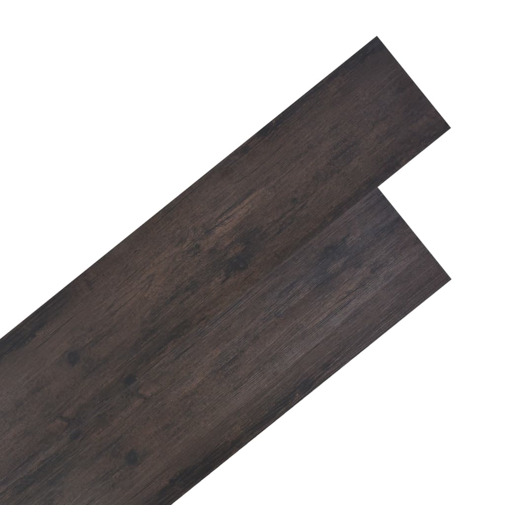 vidaXL Nesamolepilne PVC talne plošče 5,26 m² 2 mm hrast temno sive