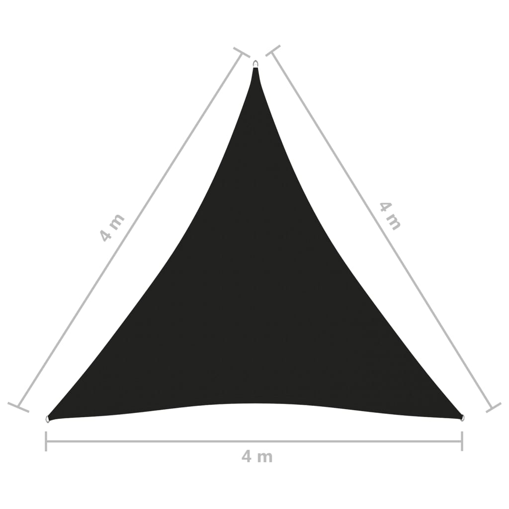 vidaXL Senčno jadro oksford blago trikotno 4x4x4 m črno