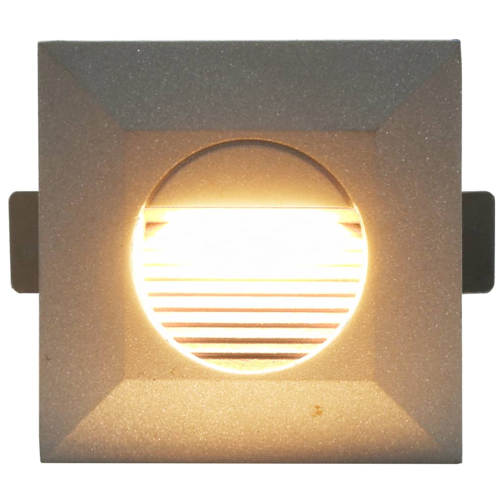 vidaXL Zunanje stenske svetilke LED 6 kosov 5 W srebrne kvadratne