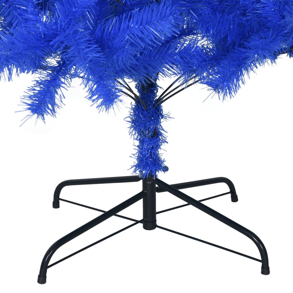 vidaXL Umetna novoletna jelka s stojalom modra 240 cm PVC