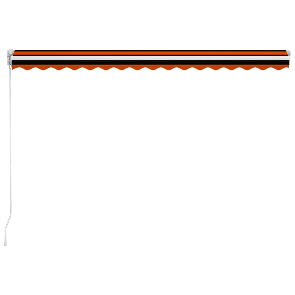 vidaXL Ročno zložljiva tenda 400x300 cm oranžna in rjava