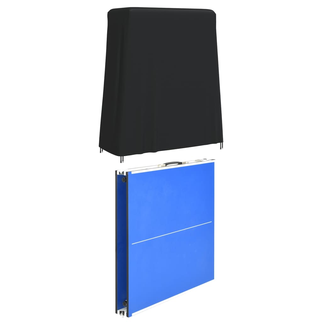 vidaXL Pokrivalo za mizo za namizni tenis črno 165x70x185 cm 420D