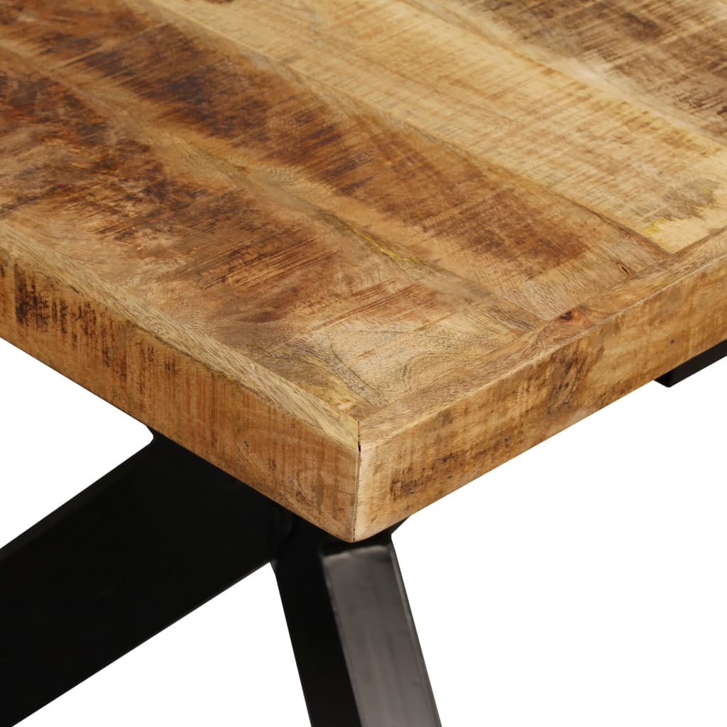 vidaXL Jedilna miza trden mangov les in jeklo 180 cm