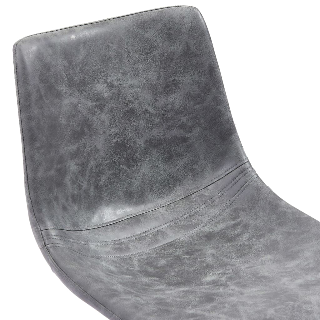 vidaXL Jedilni stoli 4 kosi sivo umetno usnje
