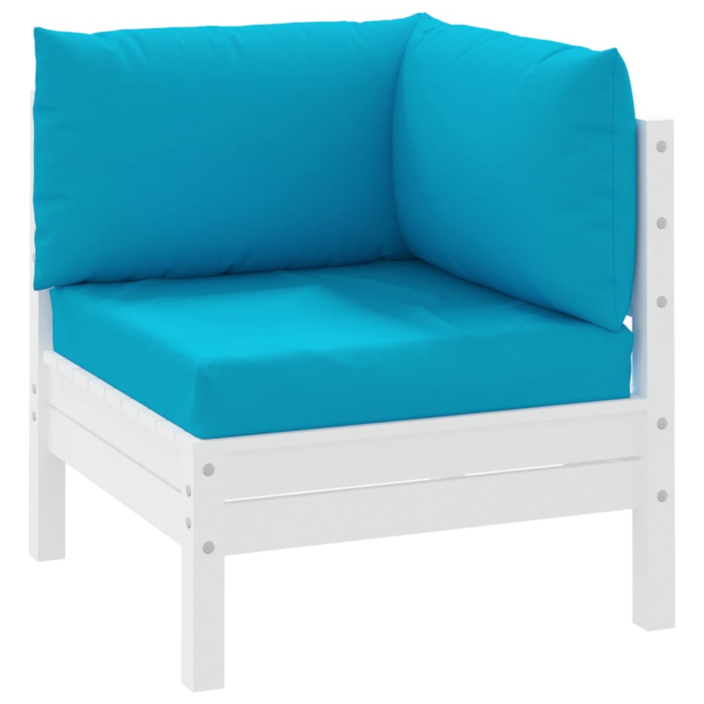 vidaXL Blazine za kavč iz palet 3 kosi svetlo modro blago