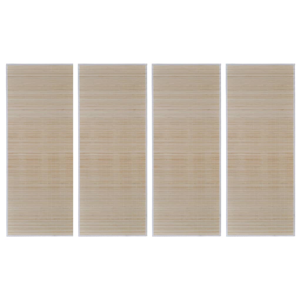 vidaXL Pravokotne preproge iz naravnega bambusa 4 kosi 120x180 cm